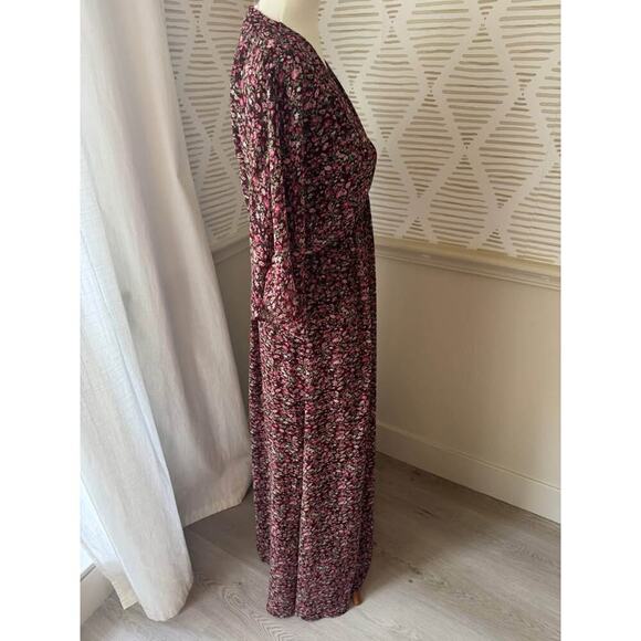 Entro Women’s Small Burgundy Floral Maxi Dress - Picture 8 of 9